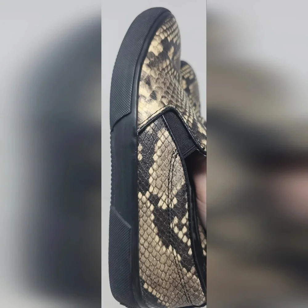 Michael Kors Women's Black Snake Python Keyton Loafer Slide On Size 6.5 - Picture 4 of 13